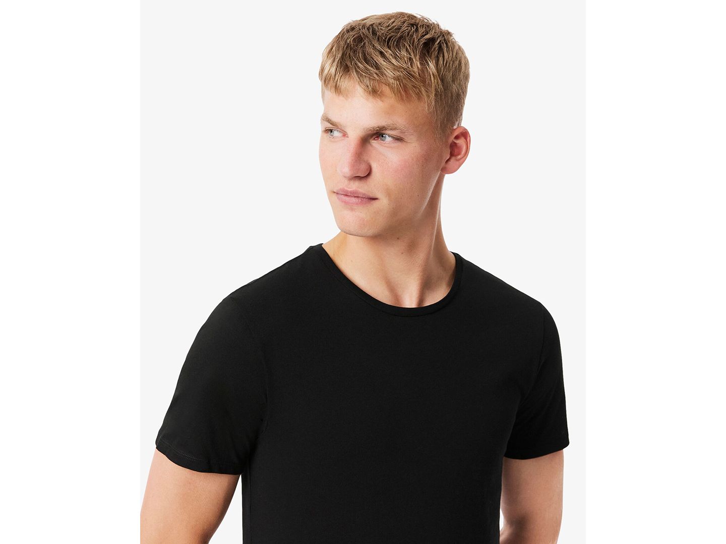 Мужские топы Lacoste Regular-Fit Crewneck Undershirts, 3-Pack, цвет: Чёрный — фото 4