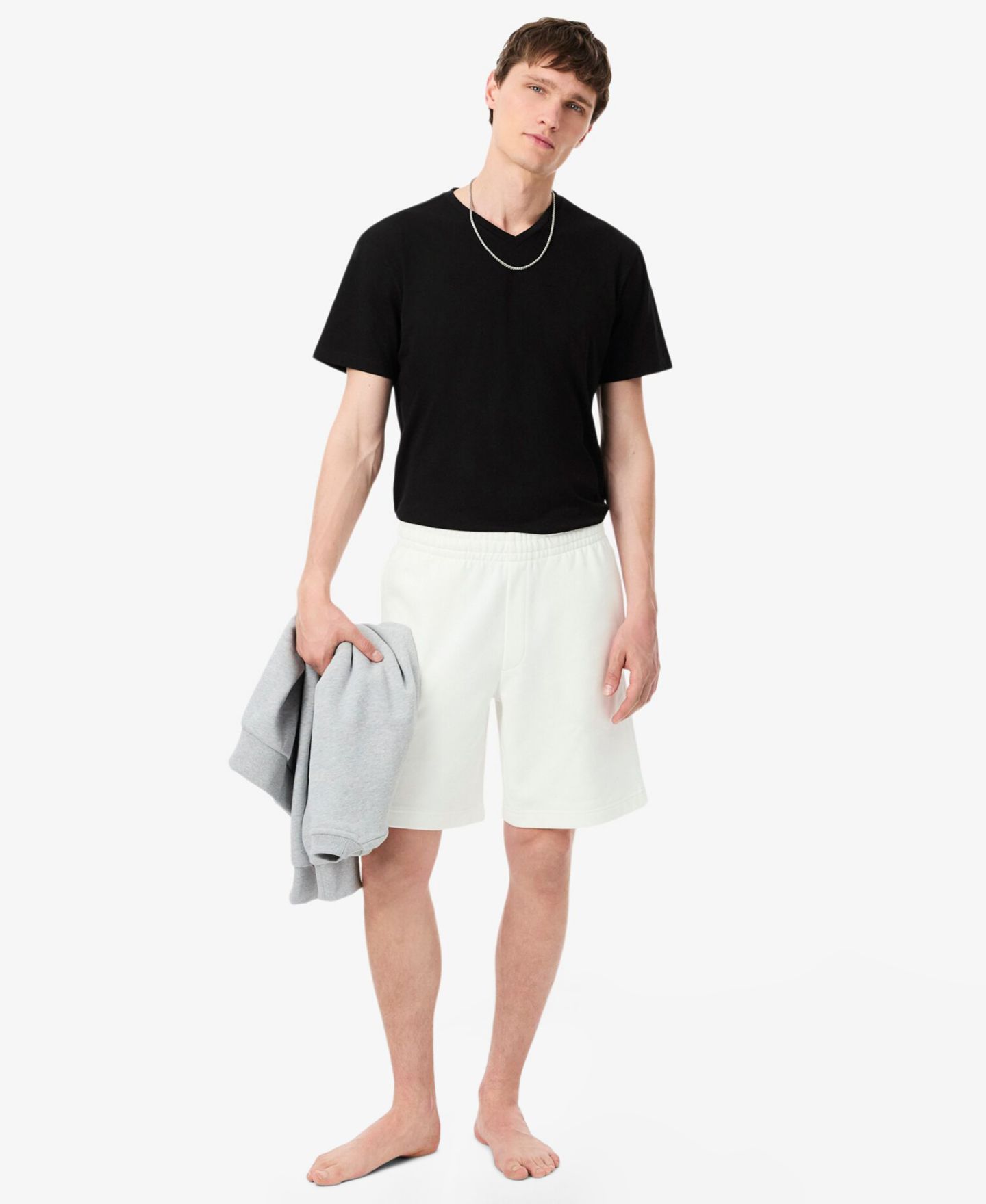Бельё Undershirts для мужчин, V-образный вырез, 3 шт. — Lacoste, цвет: Чёрный — фото 2