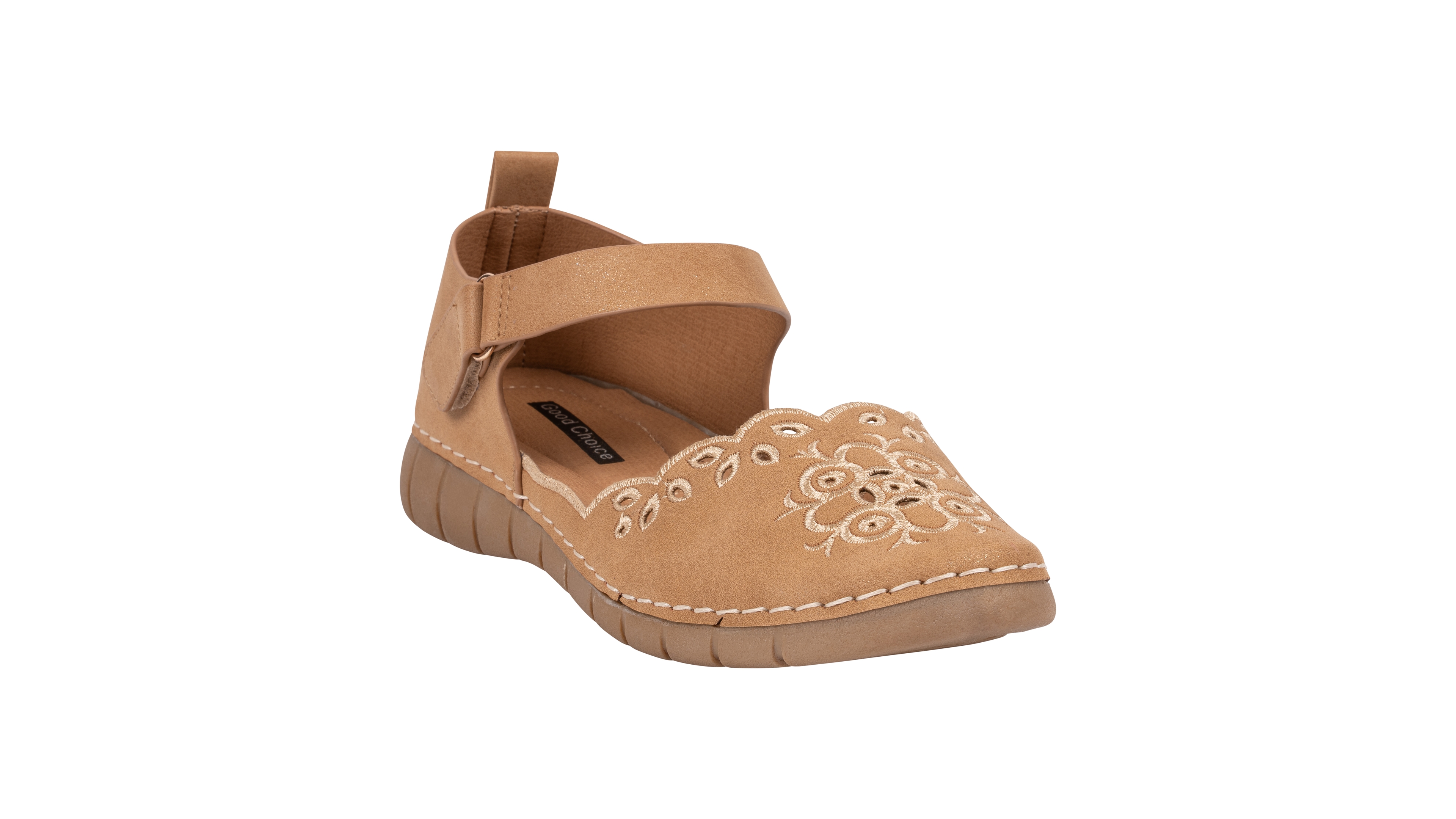 Gc Shoes Women's Gabris Floral Embroidery Mary Jane Flats