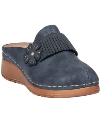 Women's Cooper Floral-Print Fringe Mule Clogs