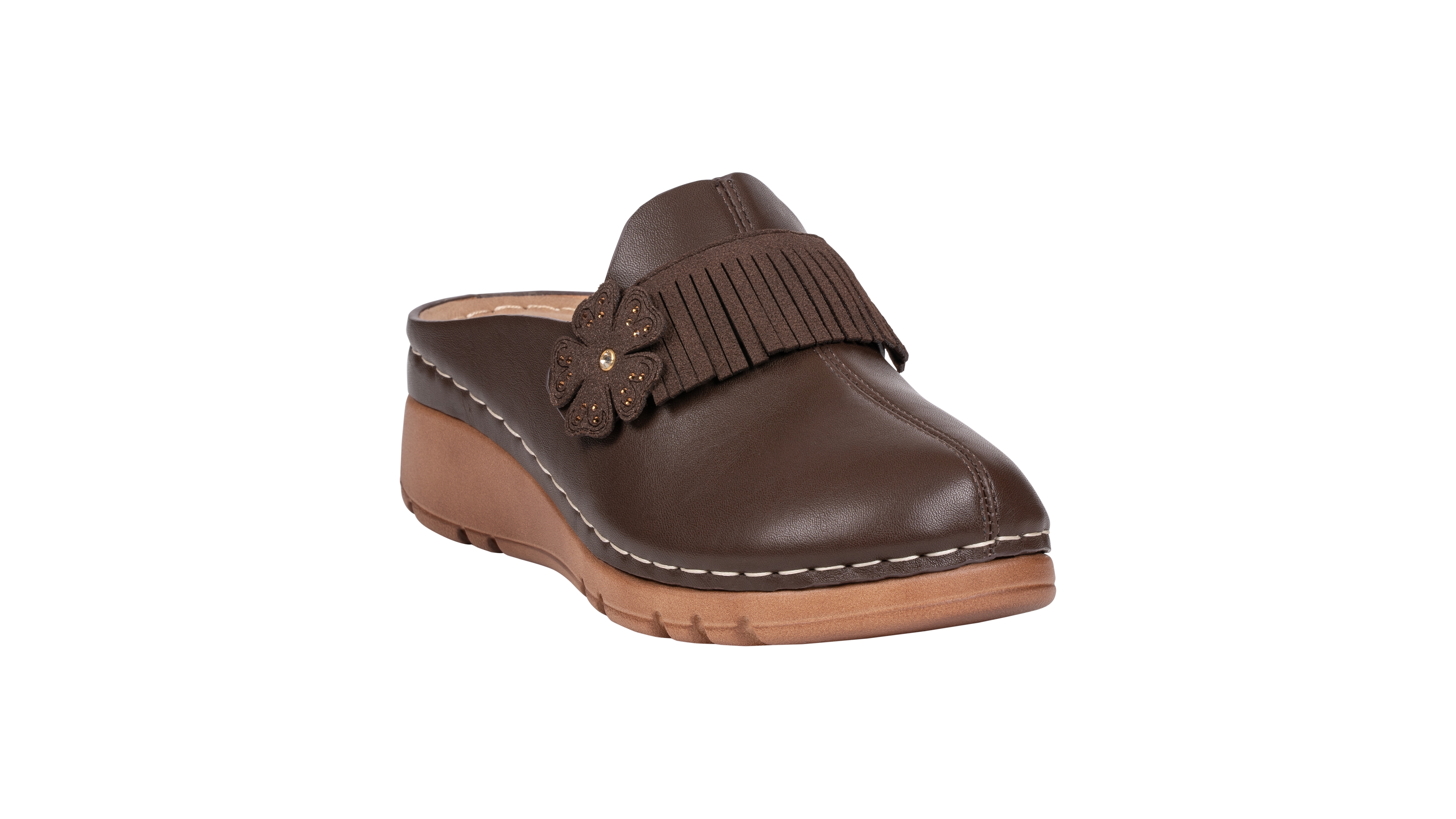 Gc Shoes Women's Cooper Floral-Print Fringe Mule Clogs