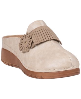 Women's Cooper Floral-Print Fringe Mule Clogs