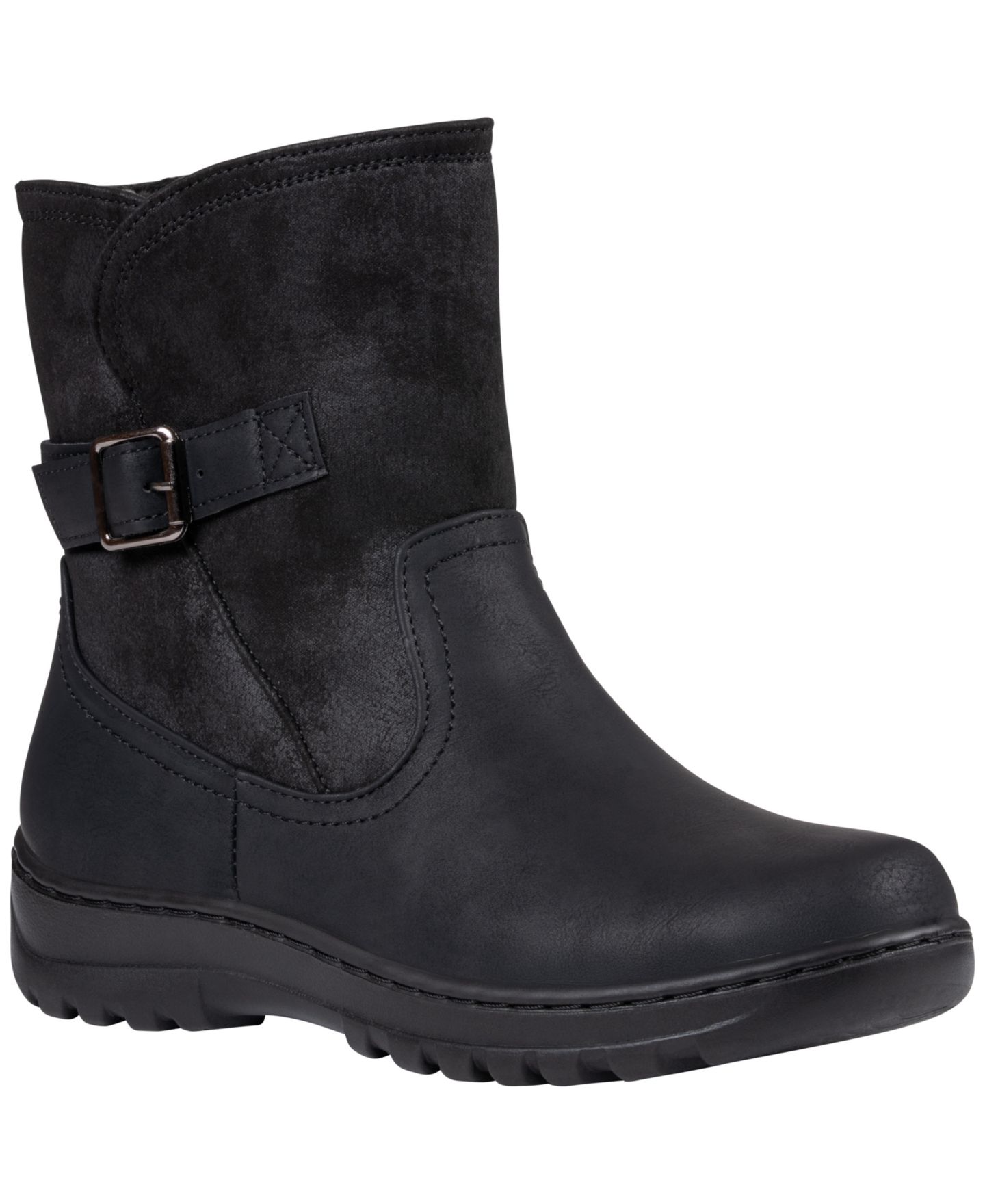 Женские ботинки GC Shoes Blake Lug Sole Round Toe Booties, цвет: Чёрный — фото 1