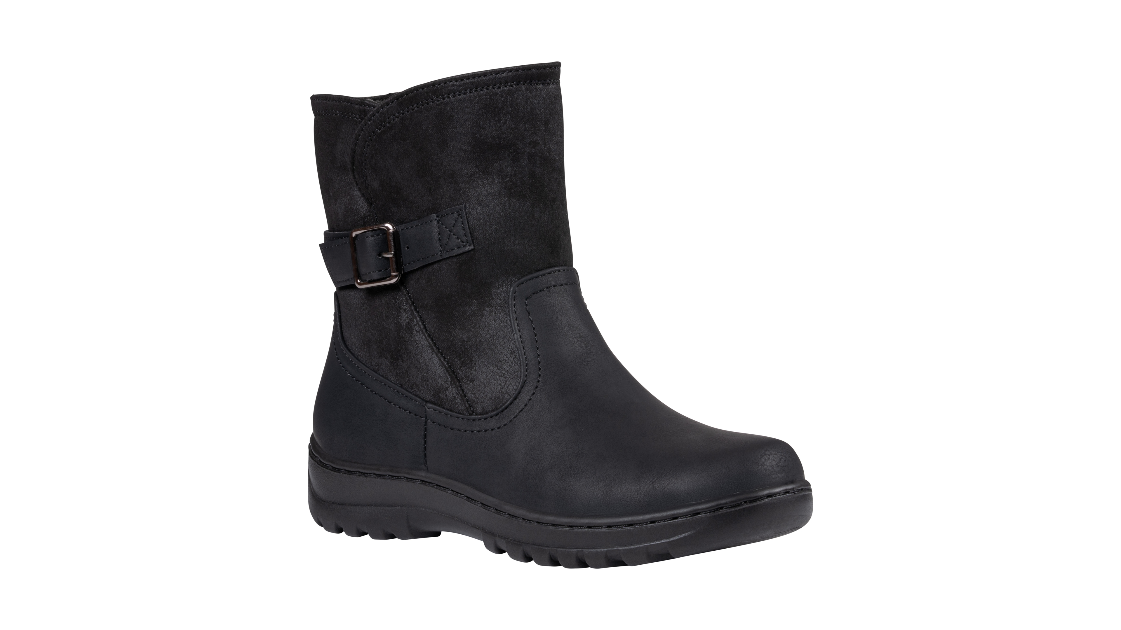 Gc Shoes Women's Blake Round-Toe Buckle-Strap Faux Leather Ankle Boots
