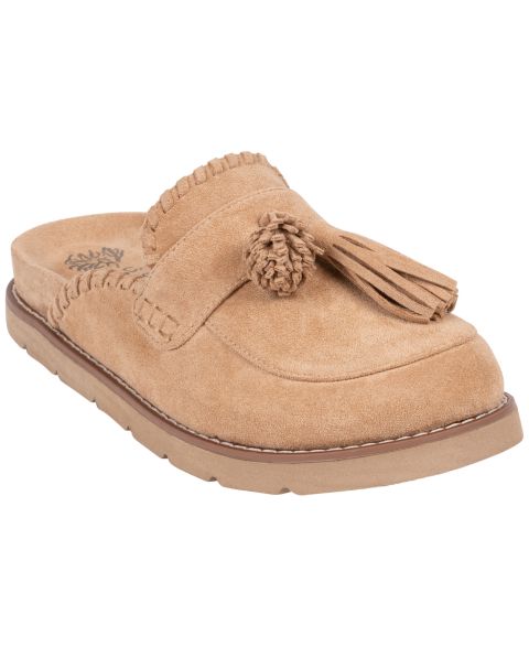 Женские сабо GC Shoes Lenox Tassel Round Toe Slip On Mules, цвет: Бежевый