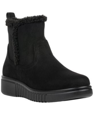Women's Teegan Faux Suede Faux-Fur Trim Ankle Boots