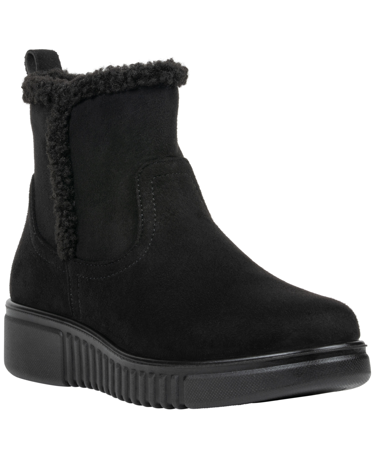 Gc Shoes Women's Teegan Faux Suede Faux-Fur Trim Ankle Boots