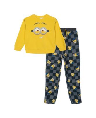 Toddler Boys' 2T-5T Long-Sleeve Crewneck Cotton-Blend Fleece Sweatshirt and Jogger Pants, 2-Piece Set