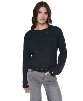 Women's Cable-Weave Crewneck Sweater