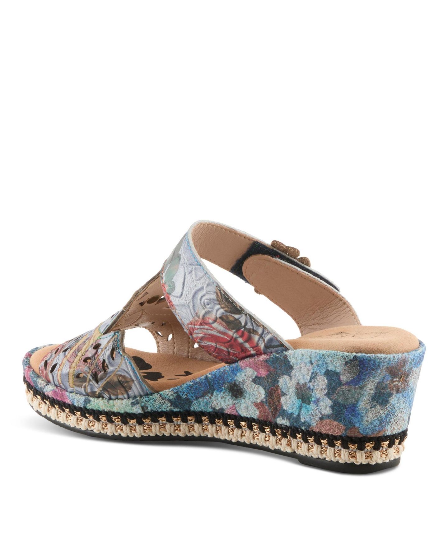 Женские сандалии L'Artiste Coverup Sandal with Stitch-to-Sole Construction, цвет: Тёмно-синий разноцветный — фото 8