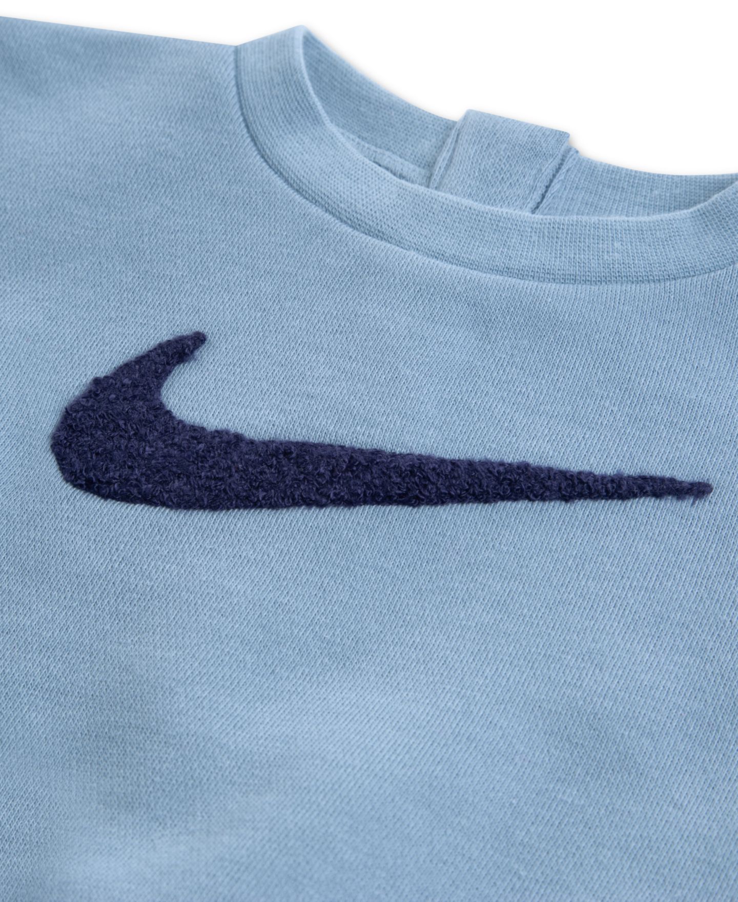 Комплект Nike Striped Long-Sleeve Sweatshirt and Pants, 2-Piece Set для мальчиков-малышей, цвет: Синий / Бледная слоновая кость — фото 3