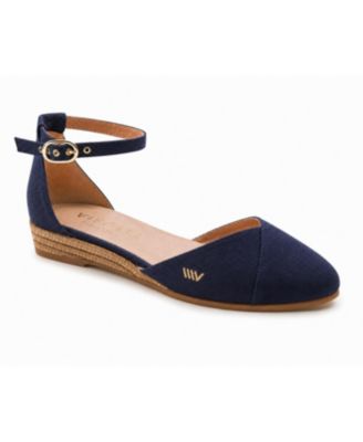 Women's Montroig Canvas Espadrille Flats Ankle Strap
