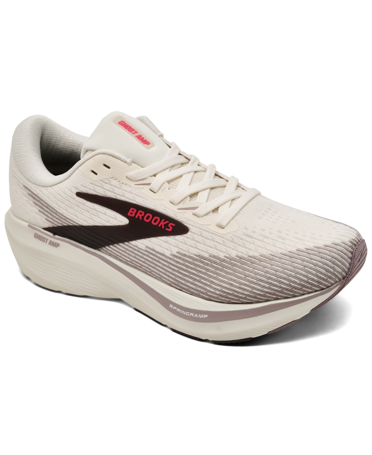 Brooks Women's Ghost Amp Running Sneakers From Finish Line In Arctic Wolf,dove