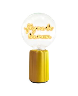 Bulb FLY ME TO THE MOON Amber with Base Table Lamp PORTABLE Pop Nomad