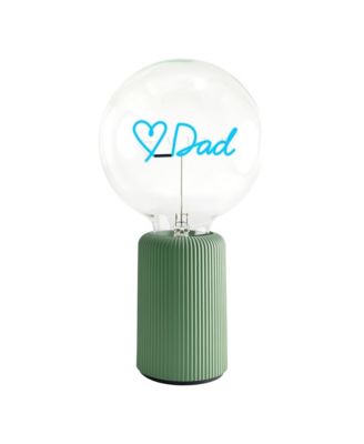 Bulb LOVE DAD Blue with Base Table Lamp PORTABLE Pop Nomad