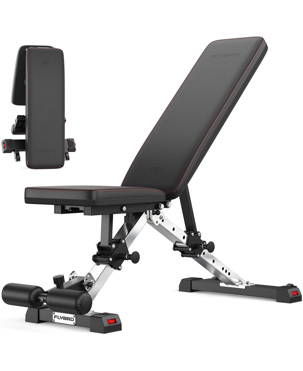 Fed Fitness Flybird WB14 Foldable Weight Bench, 1000 Lbs Heavy Duty Adjustable Workout Bench for Home Gym