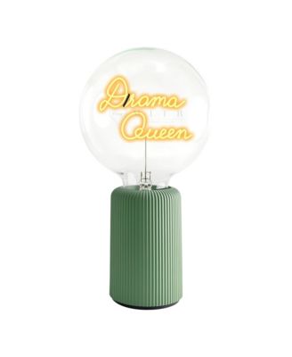 Bulb DRAMA QUEEN Amber with Base Table Lamp PORTABLE Pop Nomad Emerald