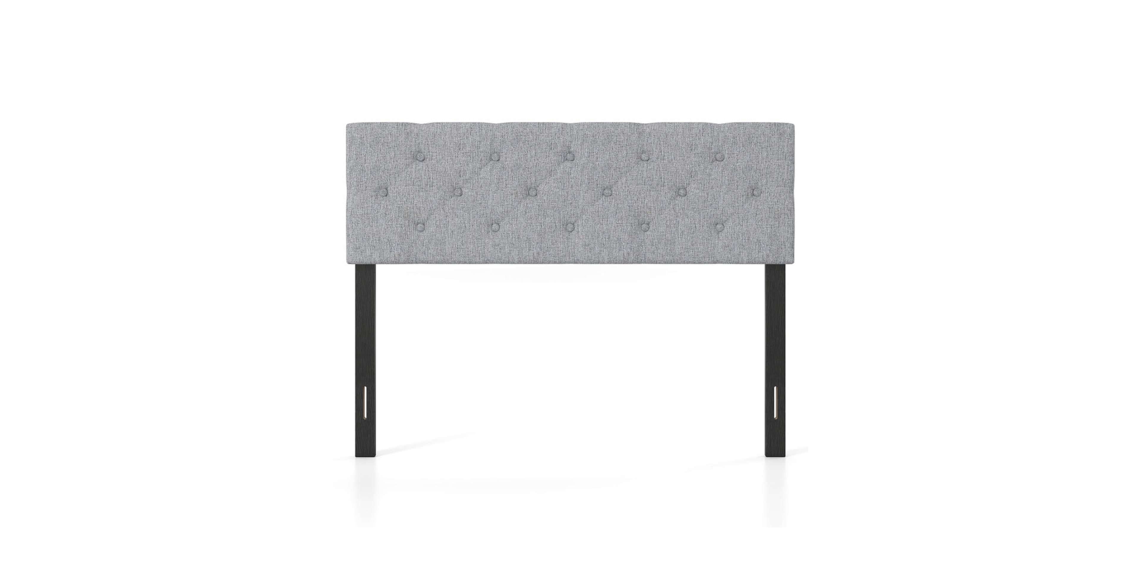 Gouun Button Tufted Upholstered Linen Look Headboard with Adjustable Width and Plywood Legs