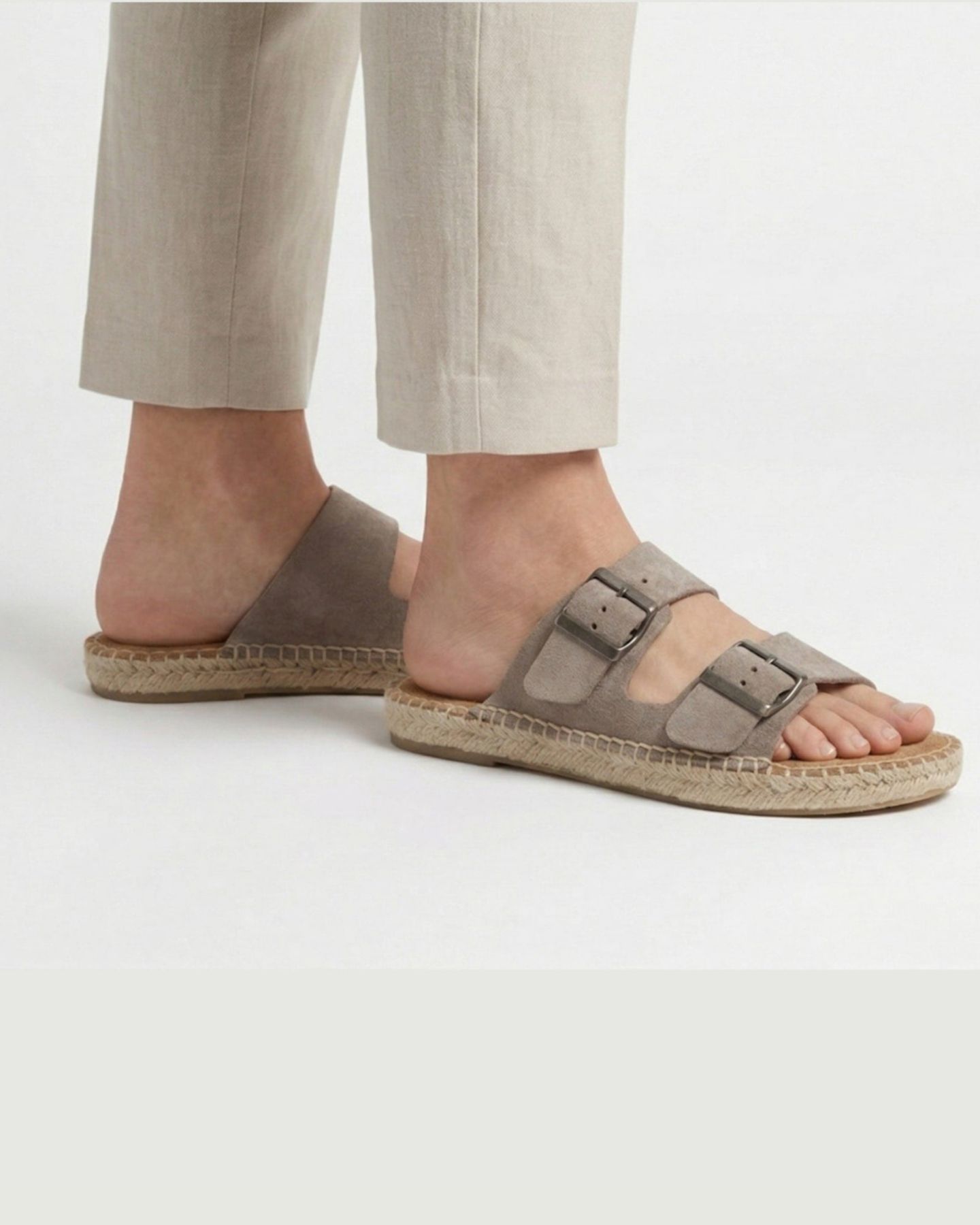 Женские сандалии Menina Step Ergonomic Flat Sandal, цвет: Серо-бежевый — фото 6