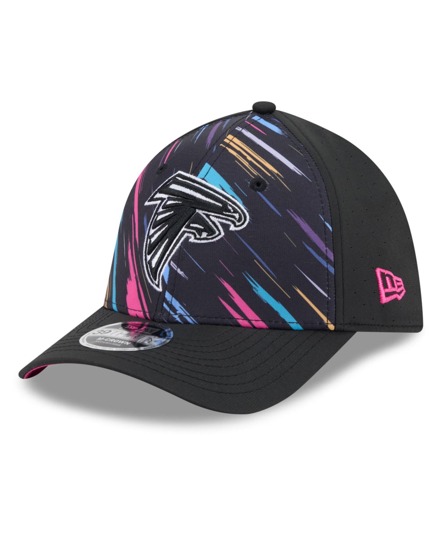 Мужской головной убор New Era Black Atlanta Falcons 2026 NFL Cruical Catch 39THIRTY M-Crown Stretch Hat — фото 4