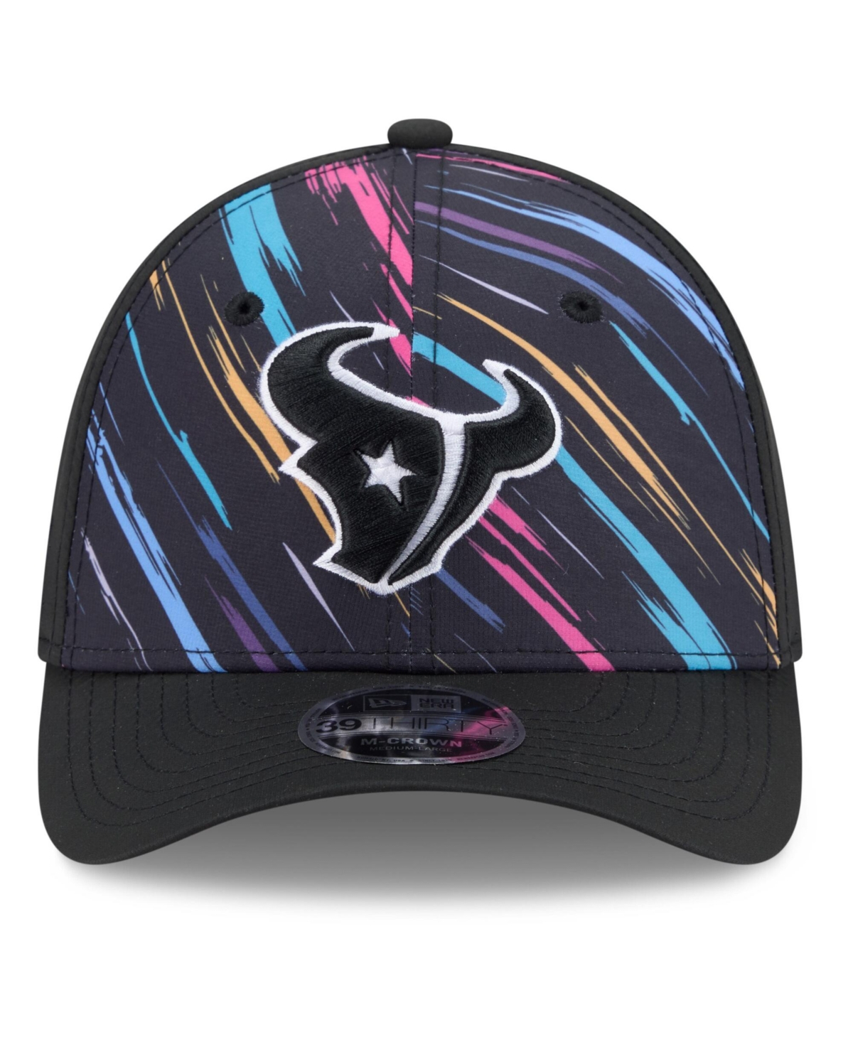 New Era Men's Black Houston Texans 2026 Nfl Cruical Catch 39THIRTY M-Crown Stretch Hat