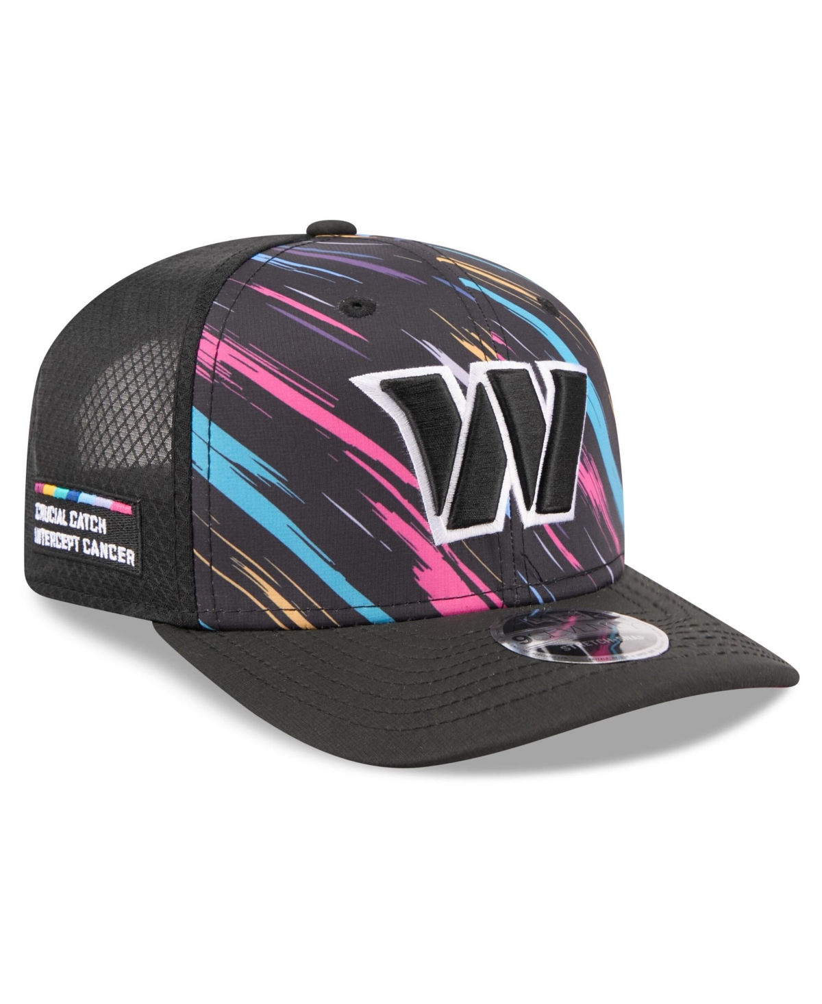 New Era Men's Black Washington Commanders 2026 Nfl Cruical Catch 9SEVENTY Adjustable Trucker Hat