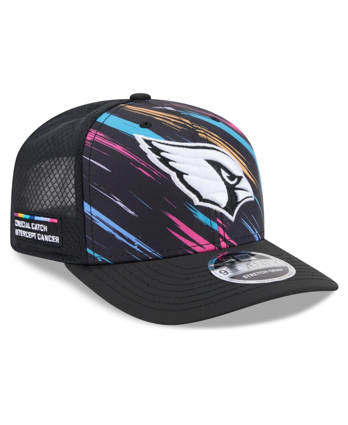 New Era Men's Black Arizona Cardinals 2026 Nfl Cruical Catch 9SEVENTY Adjustable Trucker Hat - Black