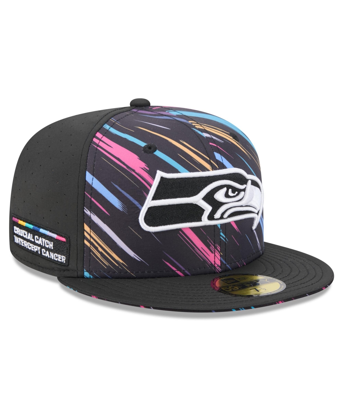 New Era Men's Black Seattle Seahawks 2026 Nfl Cruical Catch 59FIFTY Fitted Hat - Black