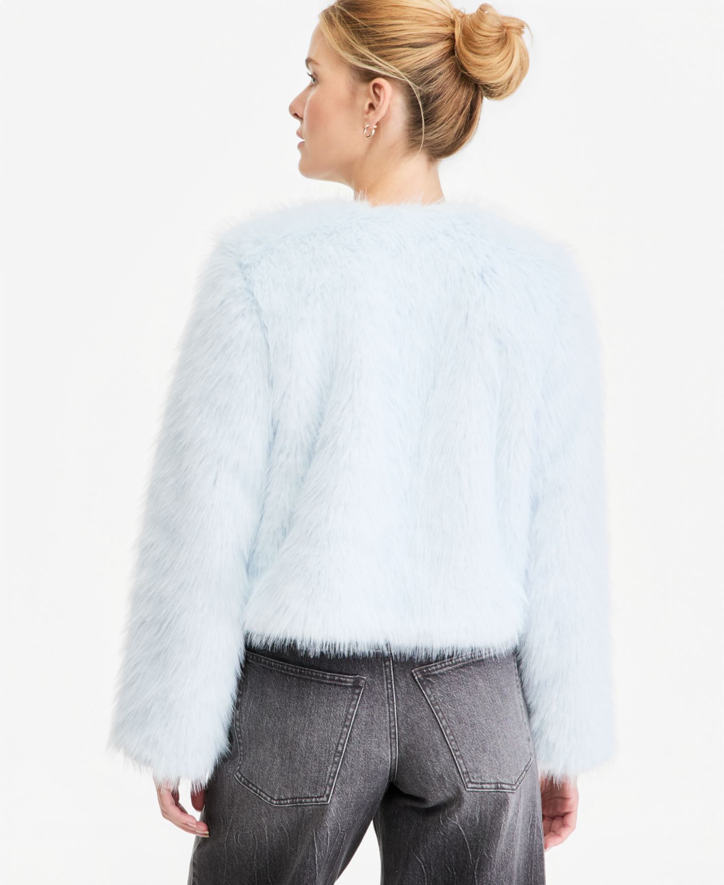 Женская куртка On 34th Cropped Faux Fur Completer, цвет: Бриллиантовый синий — фото 2