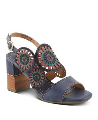 Women's Pinwheel Slingback Sandal with Leather Upper