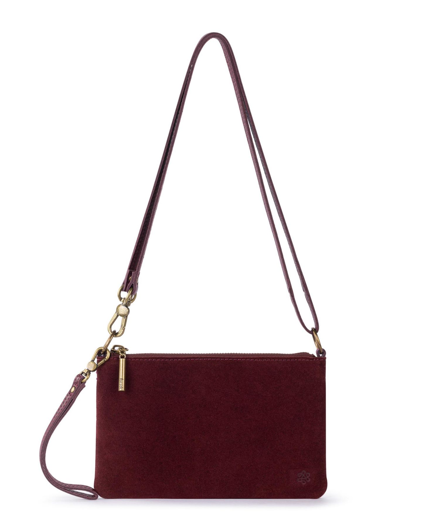 Женский кошелёк The Sak Vita Leather Zip Around Wristlet, цвет: Чёрный вишнёвый — фото 1