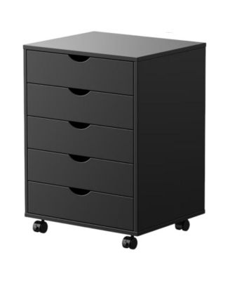 5-Drawer Storage Cabinet with Wheels for Bedroom, Home and Office