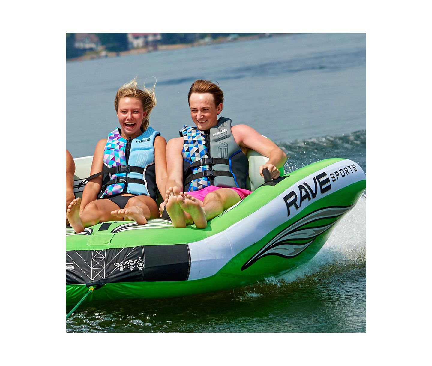 Детская игрушка RAVE Wake Hawk 107" x 83" x 34" 3 Rider Couch-Style Seating Towable Tube, Ages 12+ — фото 2