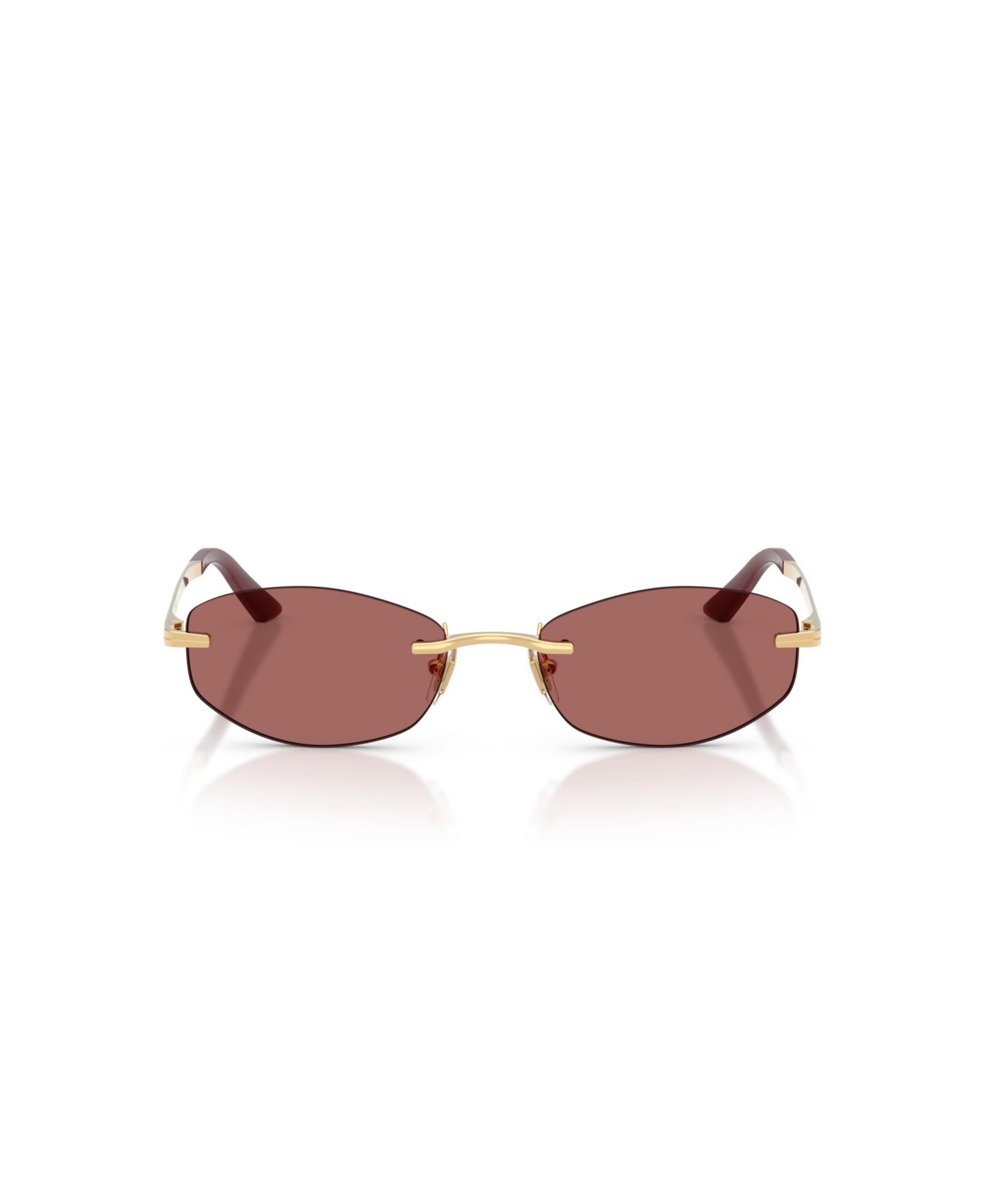 Женские солнцезащитные очки Versace Geometric Metal VE2308D, цвет: Золотой — фото 2
