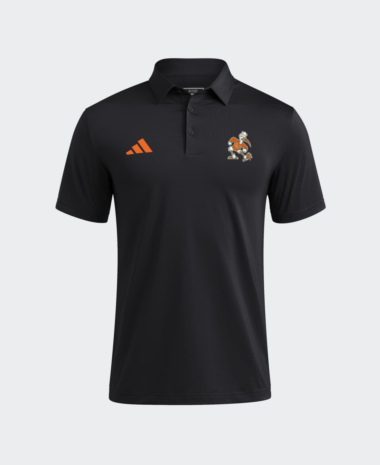 Мужское однотонное поло adidas Miami Hurricanes Ultimate 365, Black — фото 1