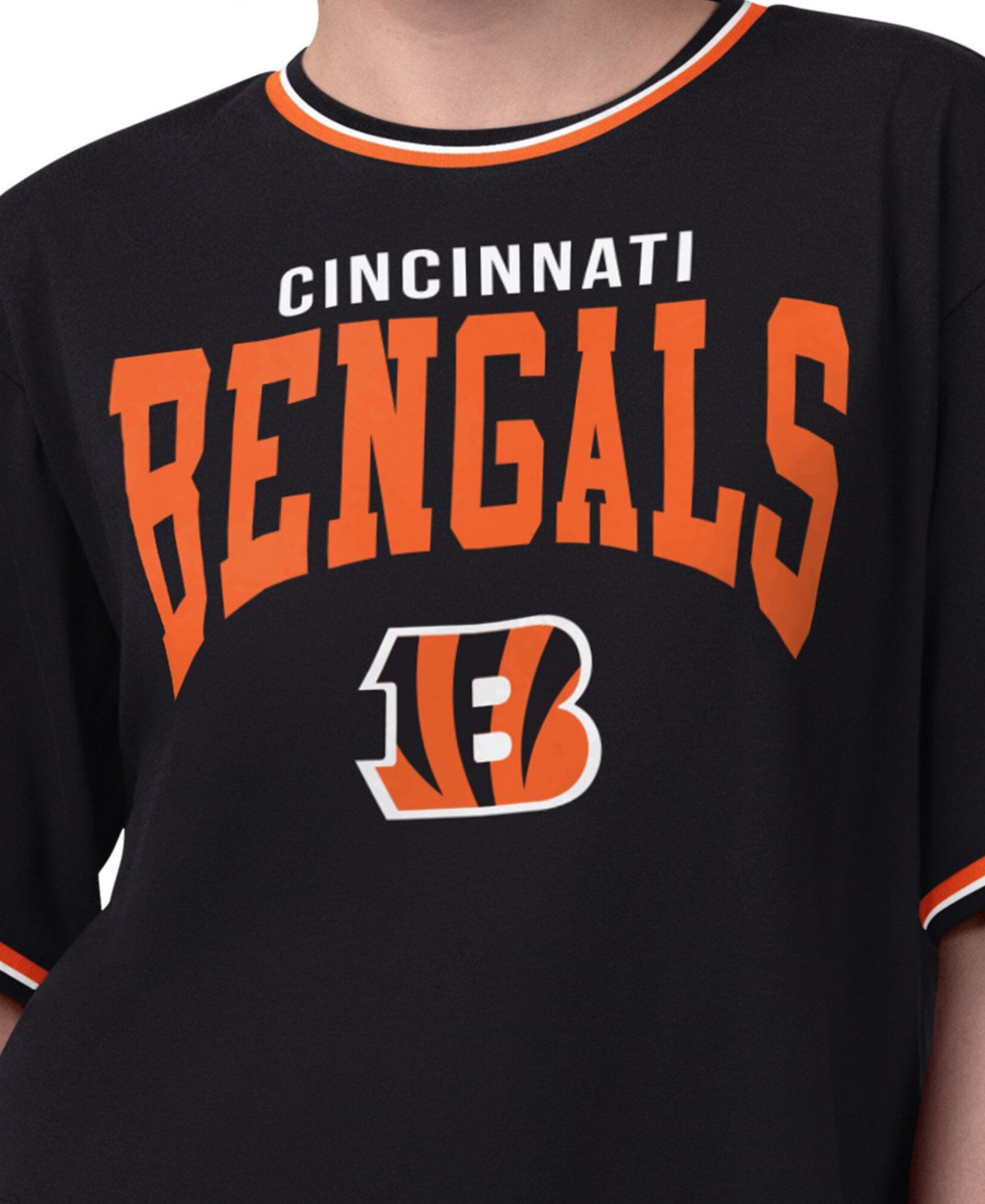 Женская футболка Starter Black Cincinnati Bengals Ace Cropped — фото 3
