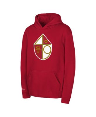 Big Boys and Girls Scarlet San Francisco 49ers Retro Logo Retro Logo Hoodie
