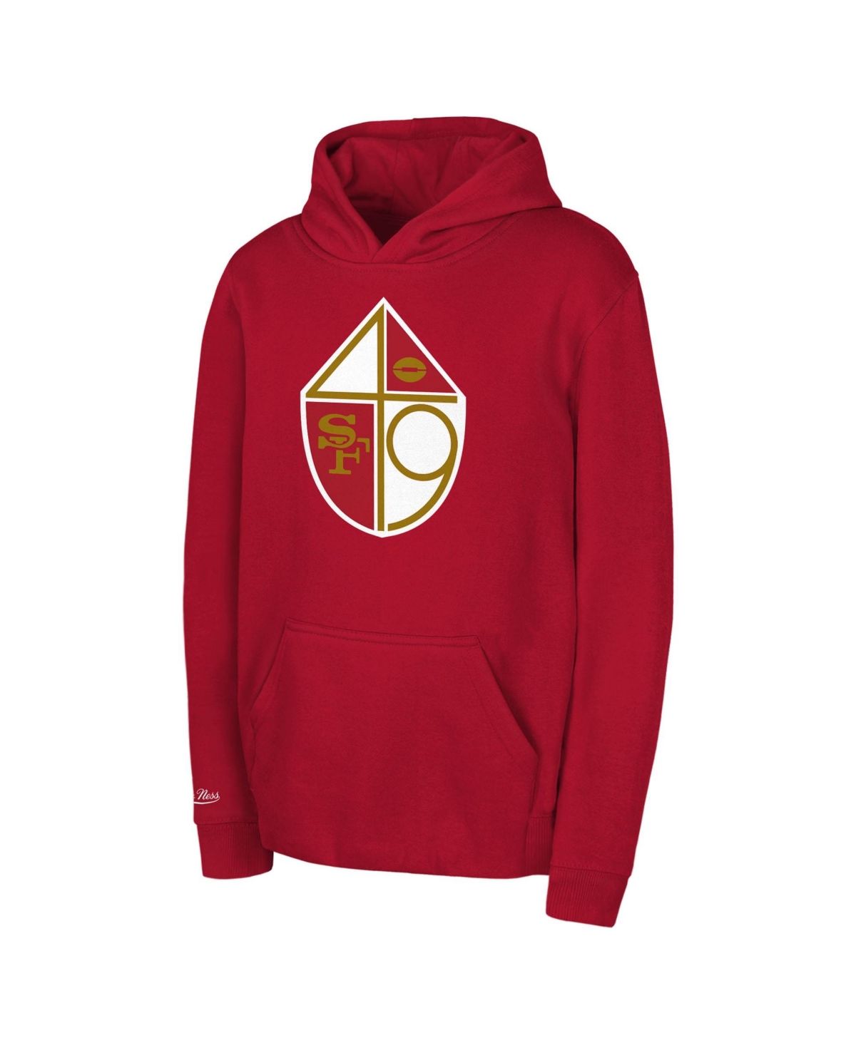 Big Boys and Girls Mitchell & Ness Scarlet San Francisco 49ers Retro Logo Retro Logo Hoodie - Scarlet