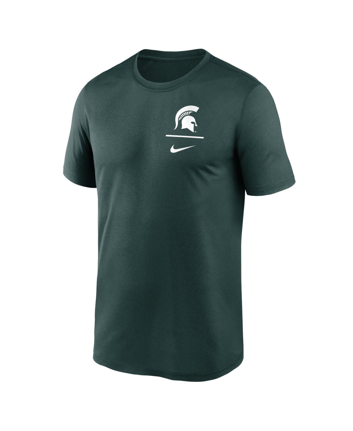 Мужская футболка Nike Green Michigan State Spartans Primary Logo Legend Performance — фото 2