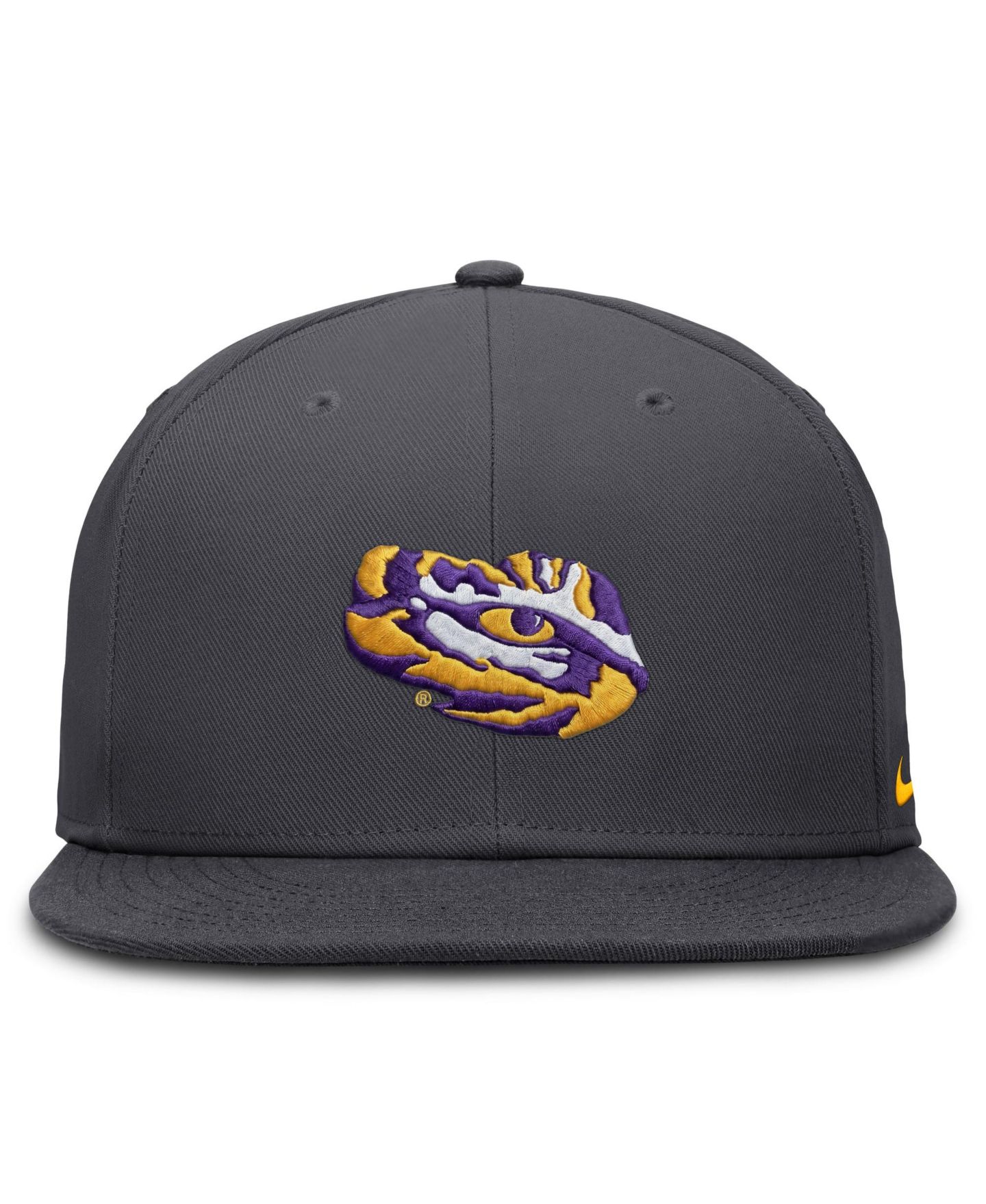 Мужская кепка Nike Anthracite LSU Tigers Pro Dri-FIT Fitted Hat — фото 2