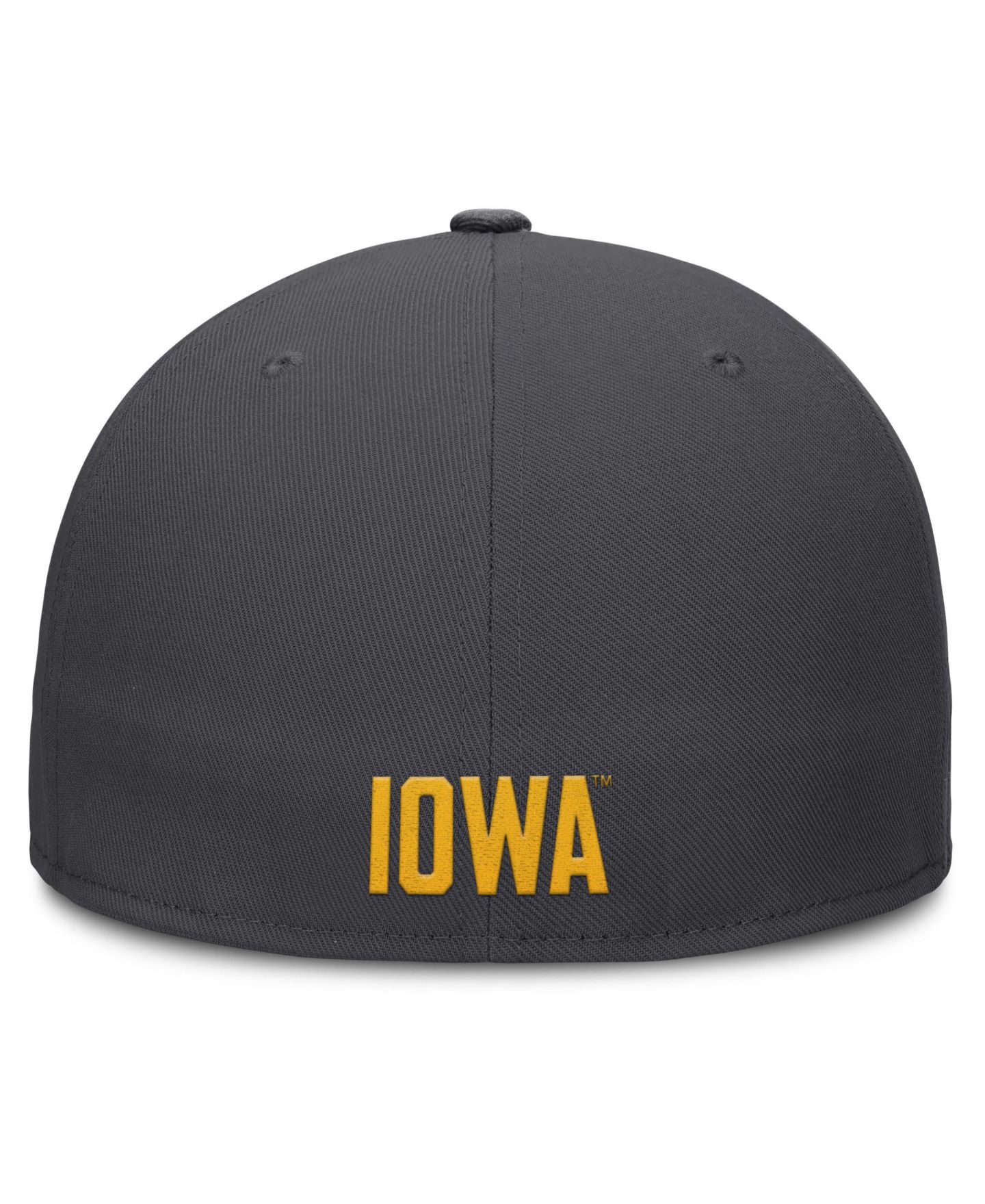 Мужская кепка Nike Anthracite Iowa Hawkeyes Pro Dri-FIT Fitted Hat — фото 4