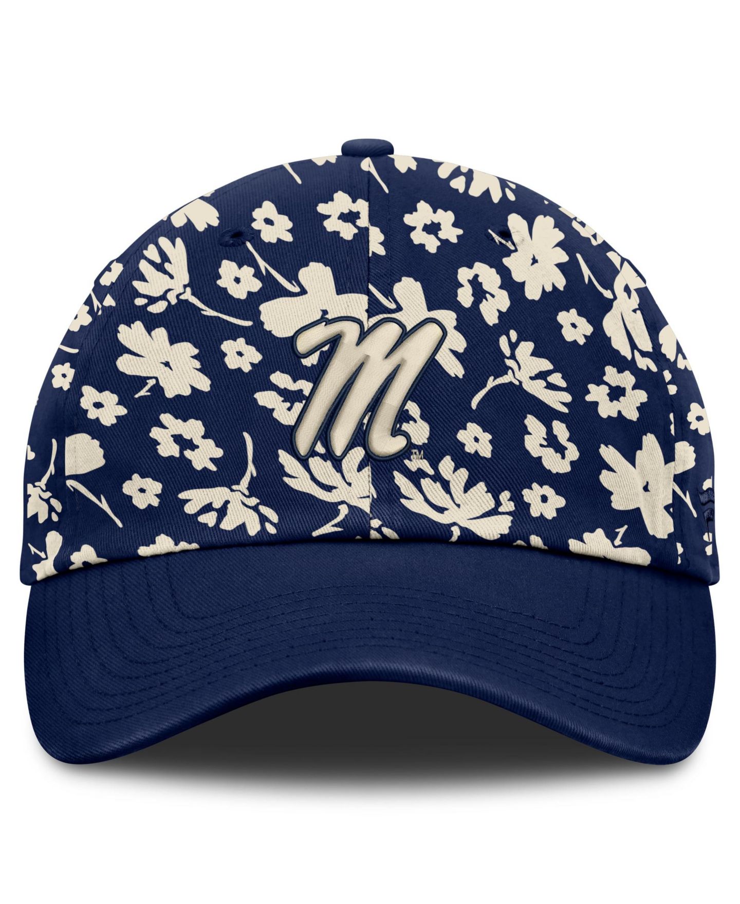 Женская кепка Fanatics Navy Ole Miss Rebels Blossom Adjustable Hat — фото 2