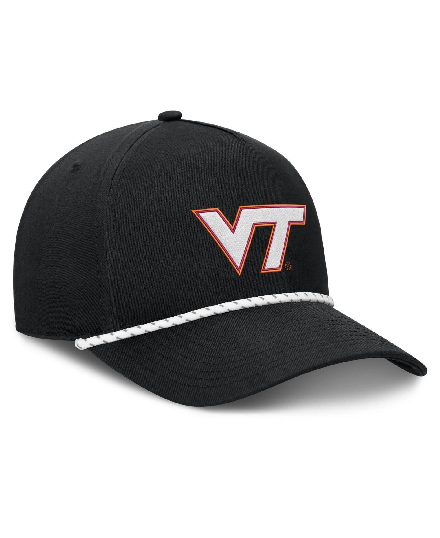 Мужская кепка Fanatics Black Virginia Tech Hokies Undertone Rope Adjustable Hat — фото 3