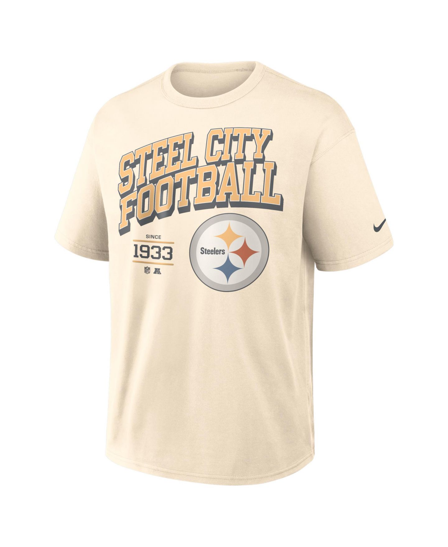 Мужская футболка Nike Natural Pittsburgh Steelers Vintage Mod Blown Away Max90 — фото 2