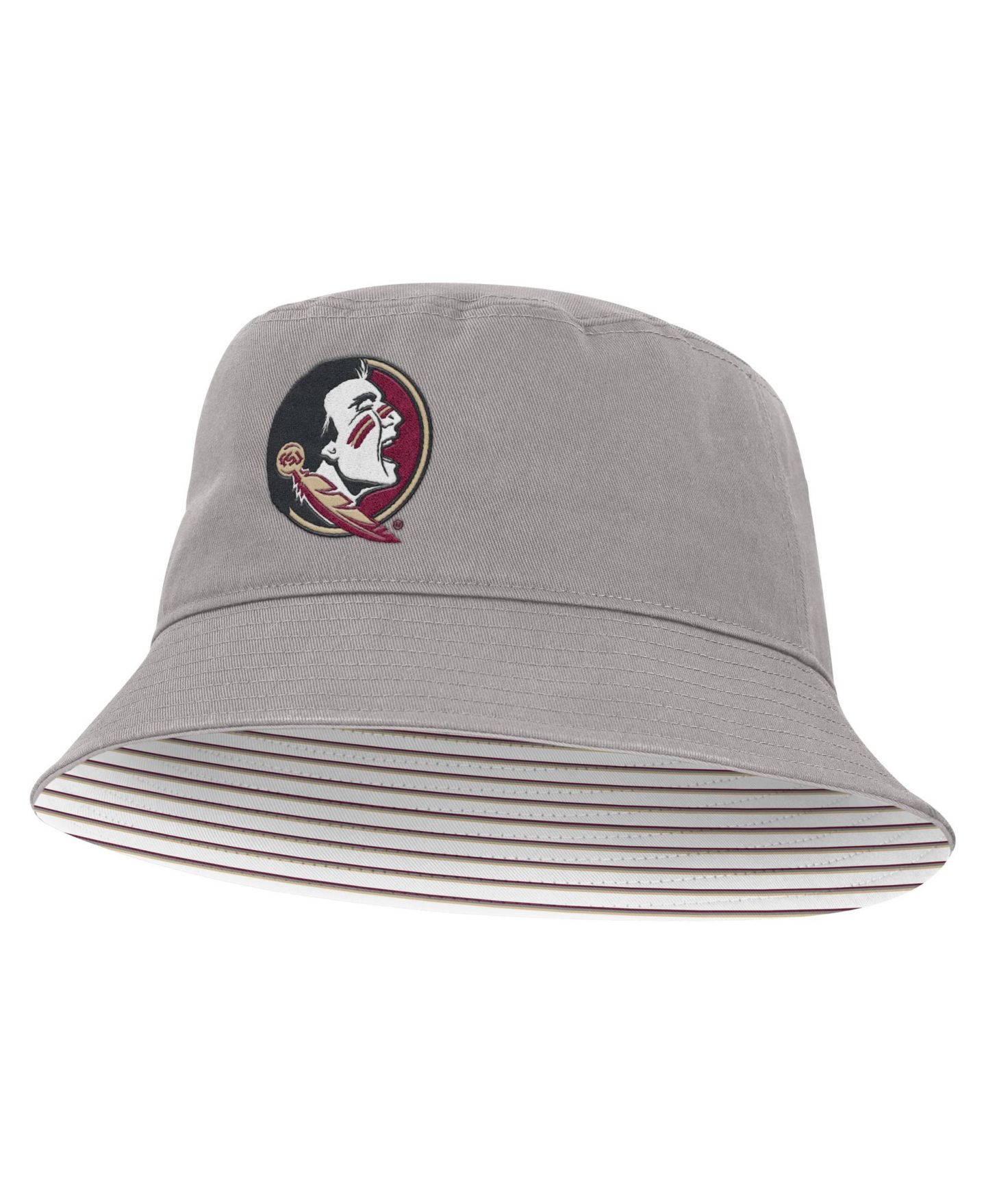 Панама Nike Gray Florida State Seminoles Primetime Apex Bucket Hat — фото 1