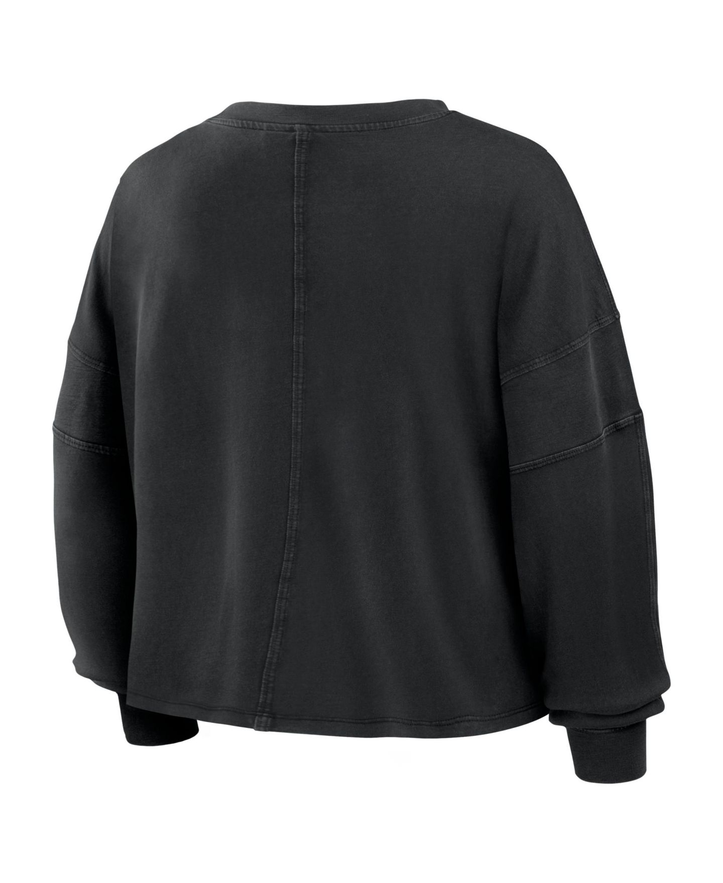 Женская футболка Fanatics Black Green Bay Packers Oversized Chop Block Boxy Long Sleeve — фото 4