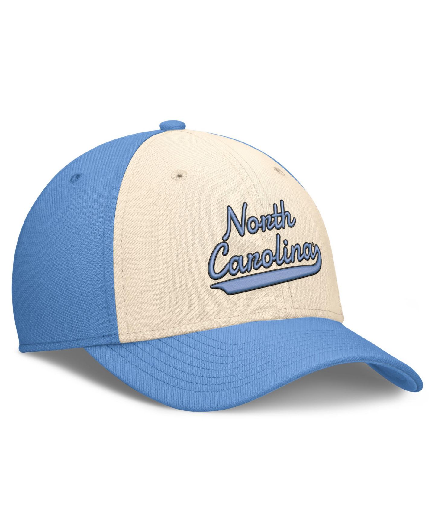 Мужские головные уборы Nike Natural/Carolina Blue North Carolina Tar Heels Legacy Swooshflex Dri-FIT Hat — фото 3