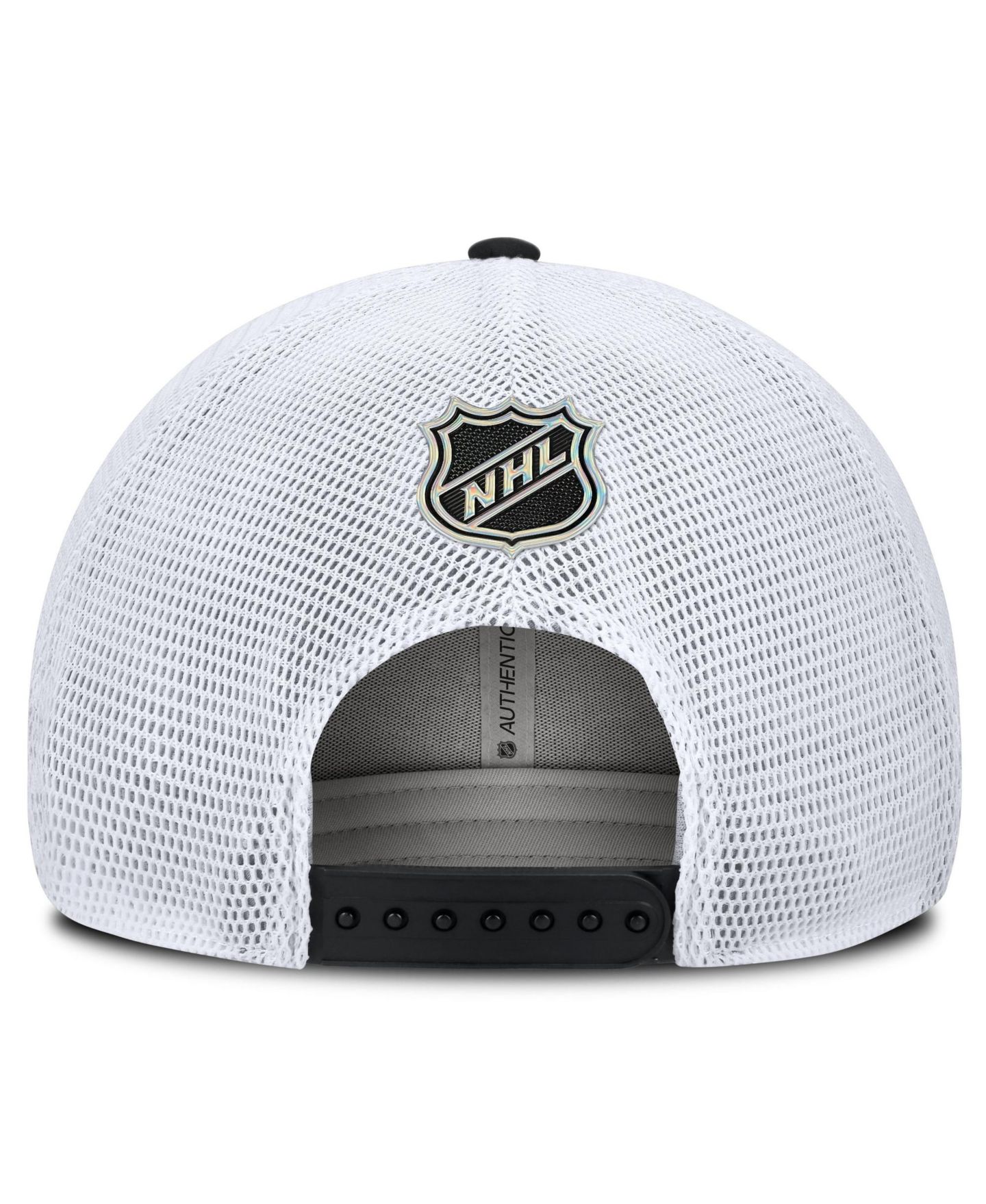 Мужская кепка Fanatics Black Boston Bruins Authentic Pro Rink Boxed Logo Trucker Hat — фото 5
