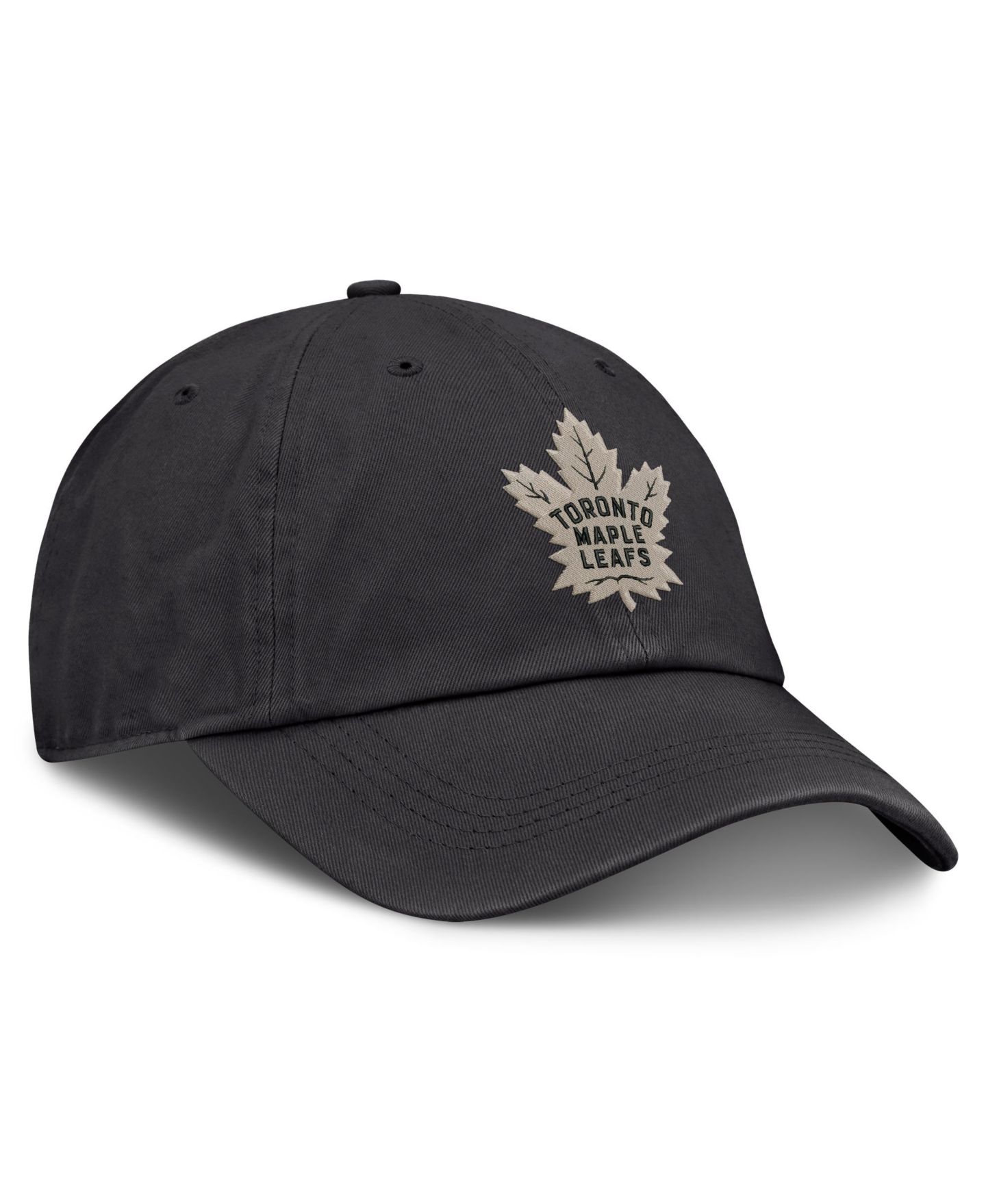 Мужская кепка Fanatics Charcoal Toronto Maple Leafs Road Phantom Washed Adjustable Hat — фото 3