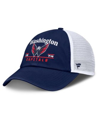Men's Navy Washington Capitals Fundamental Underline Trucker Adjustable Hat